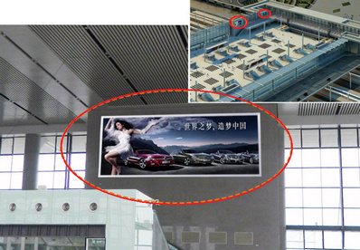 南寧東候車區(qū)空調(diào)機箱房墻面燈箱廣告