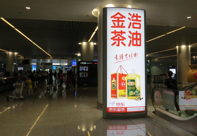 長沙機場到達(dá)行李廳豎式圖騰柱燈箱廣告