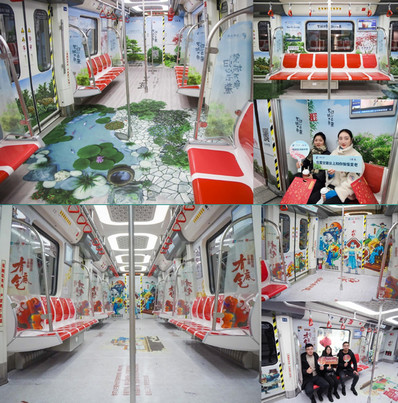 青島地鐵列車(chē)內(nèi)包車(chē)廣告