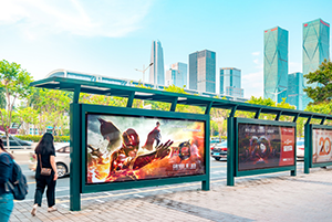 全國候車亭廣告案例，院線電影北京候車亭廣告，廣州候車亭廣告，深圳候車亭廣告