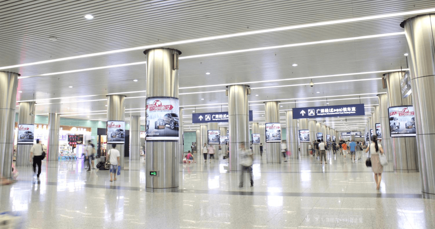 廣州東站廣告多少錢(qián)廣告位有哪些？廣州東高鐵站廣告廣深和諧號(hào)
