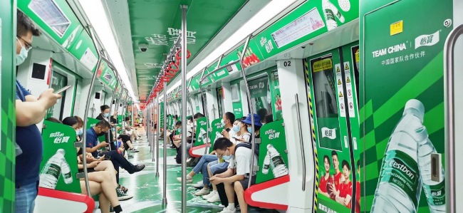 石家莊地鐵創(chuàng)意全景內(nèi)包車廣告優(yōu)秀案例，石家莊地鐵列車廣告價(jià)格