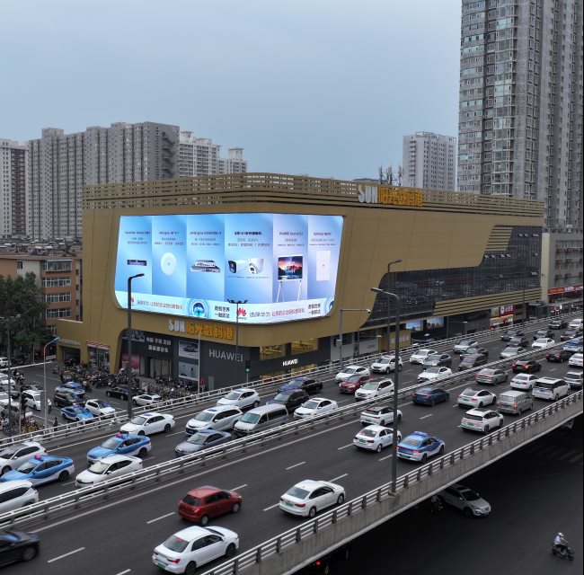 太原小店南內(nèi)環(huán)陽光數(shù)碼港外墻LED廣告，太原LED大屏廣告價格