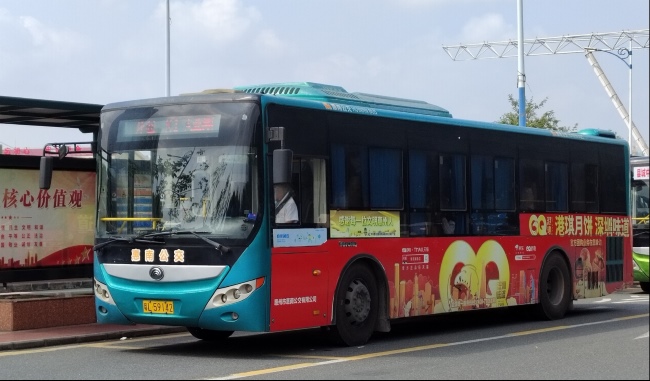 惠州公交車身三側外車貼廣告投放，惠州公交巴士廣告價格